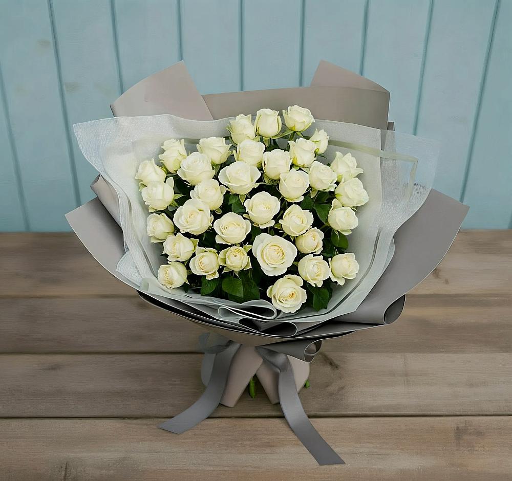 Букет Белоснежная нежность в Новосергиевской