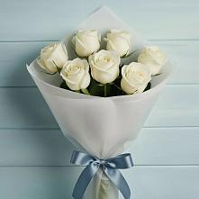 Букет 7 Белых роз Эдлесс Лав #REPLACE_PRED# Новосергиевской