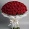 Букет 101 Красная роза Блэк Мэджик в Новосергиевской