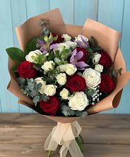 Букет цветов из:  Розы и Альстромерии в Новосергиевской