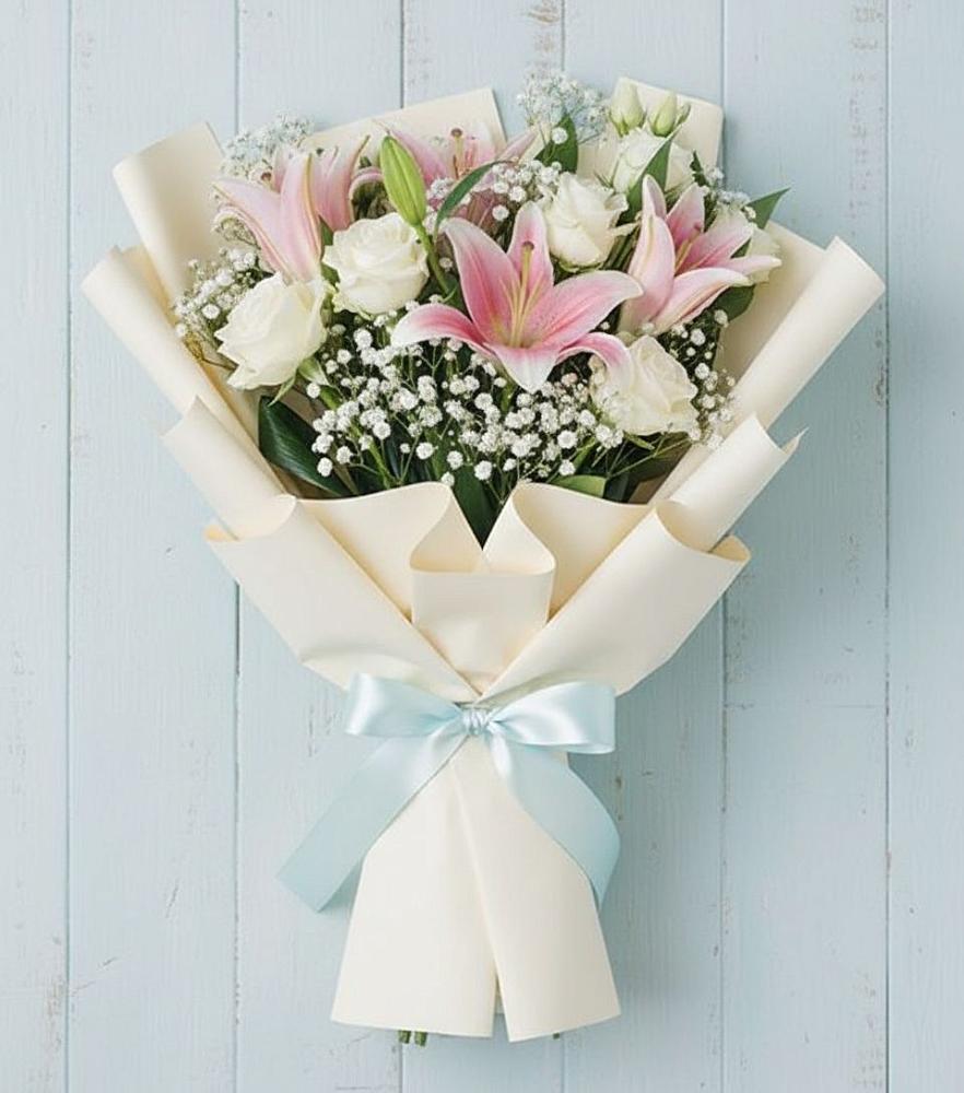 Букет цветов из: Лилии в Новосергиевской