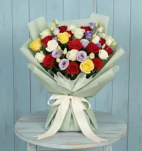 Букет цветов из:  Розы в Новосергиевской