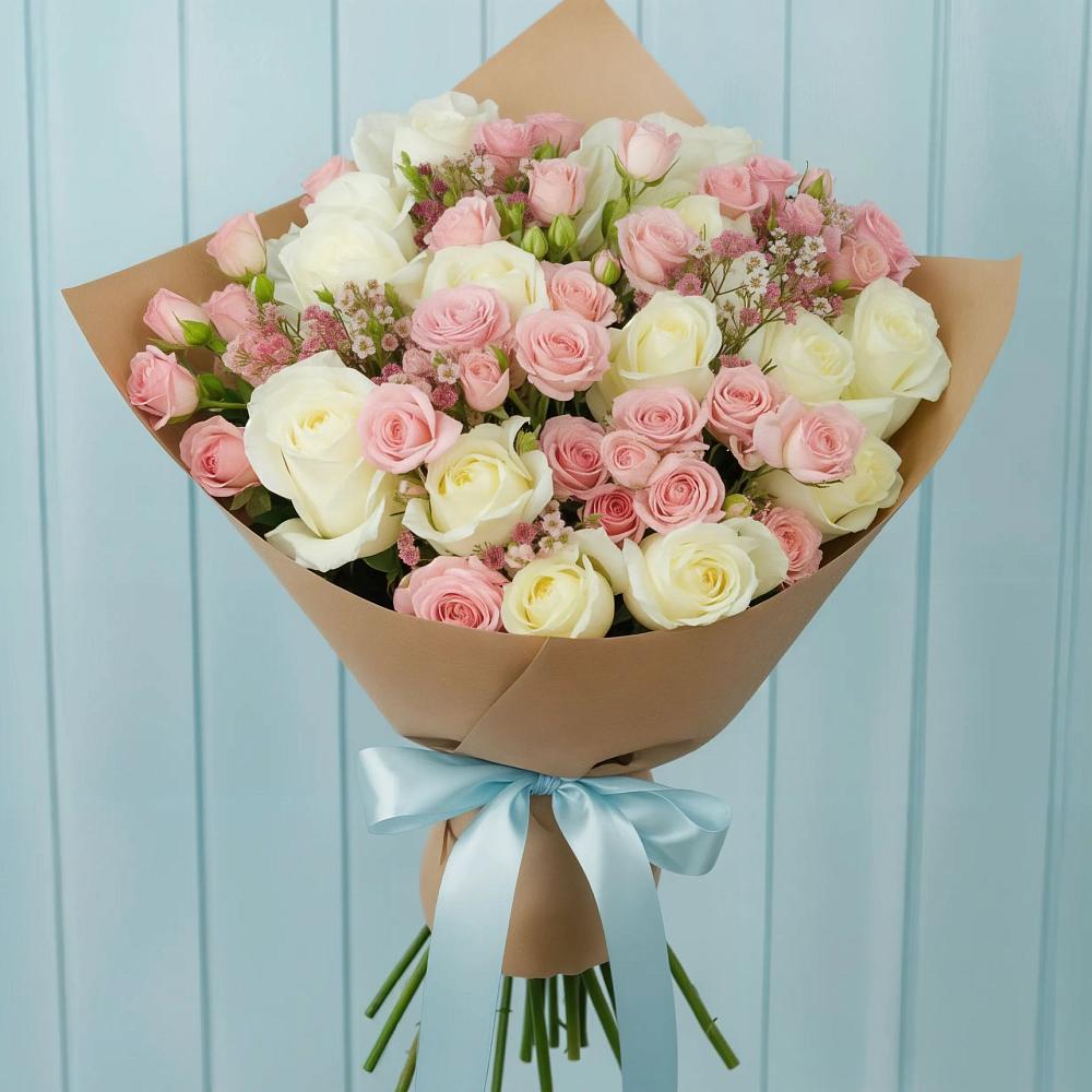 Букет цветов из: Розы в Новосергиевской