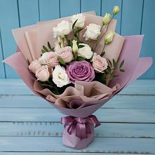 Букет цветов из:  Розы и Лизиантусы в Новосергиевской