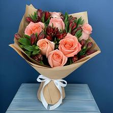 Букет цветов из:  Розы и Альстромерии в Новосергиевской