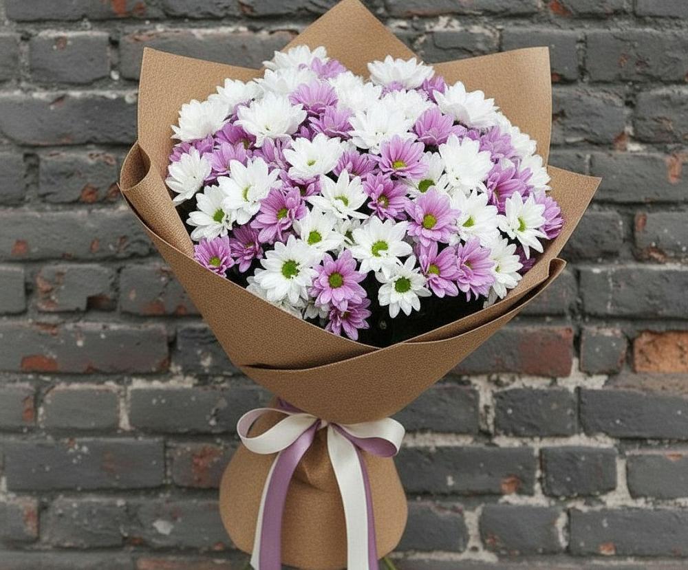 Букет цветов из: Хризантемы в Новосергиевской