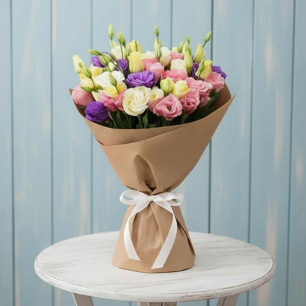 Букет цветов из: Лизиантусы в Новосергиевской