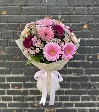 Букет цветов из:  Герберы и Хризантемы в Новосергиевской