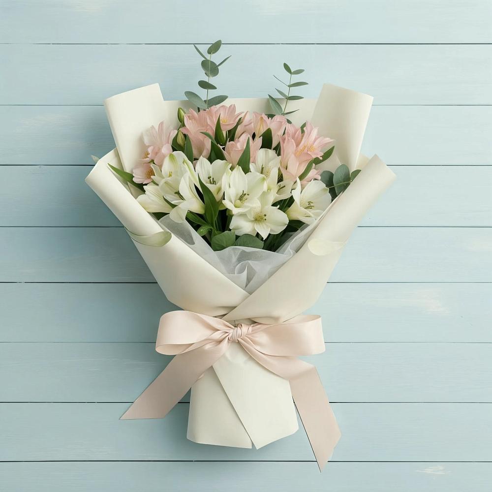 Букет цветов из: Альстромерии в Новосергиевской