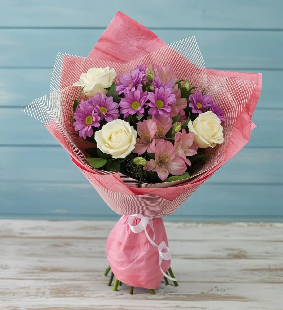 Букет цветов из: Герберы в Новосергиевской