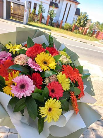 Букет цветов из: Герберы в Новосергиевской