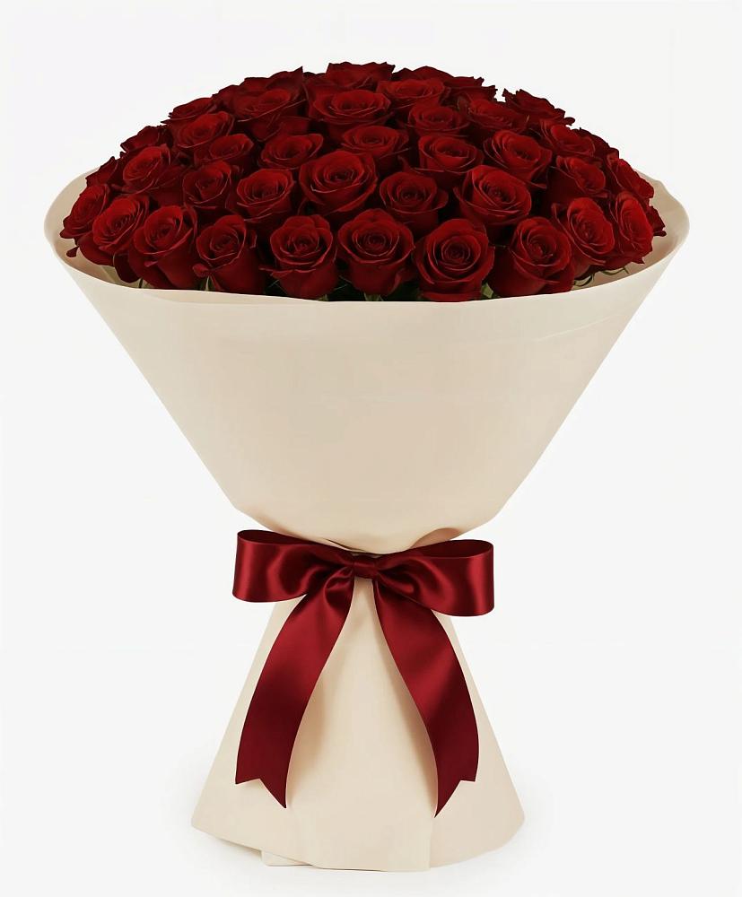 Букет 101 Бордовая роза Блэк Бакарра в Новосергиевской