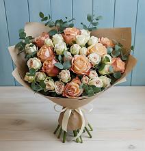 Букет цветов из:  Альстромерии и Розы в Новосергиевской